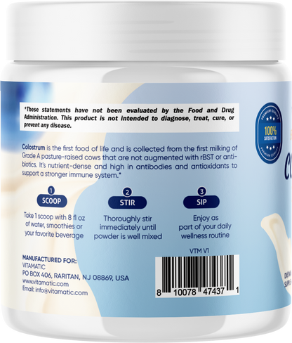 Colostrum Powder 30% IgG, 60g Jar