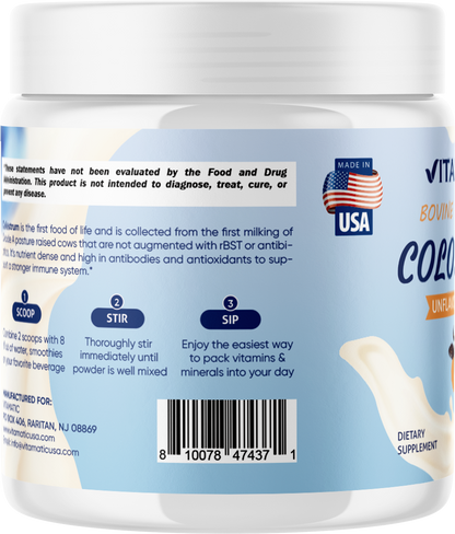 Colostrum Powder 30% IgG - JAR 60 Grams (Unflavored)