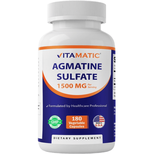 Vitamatic Agmatine Sulfate 1500mg Per Serving - 180 Veg Capsules