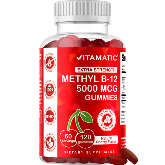 Vitamatic Sugar-Free Methyl B12 5000 mcg, 120 Gummies