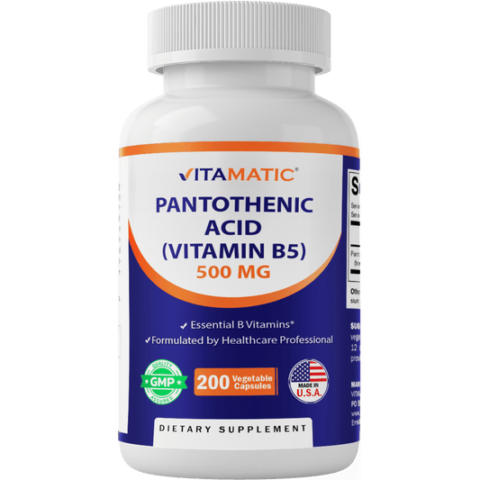 Pantothenic Acid 500 mg - 200 Capsules
