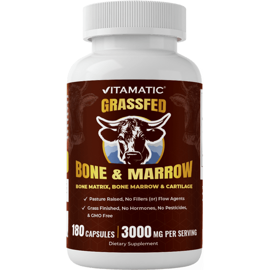 Vitamatic Grass-Fed Beef Bone & Marrow 180 Capsules
