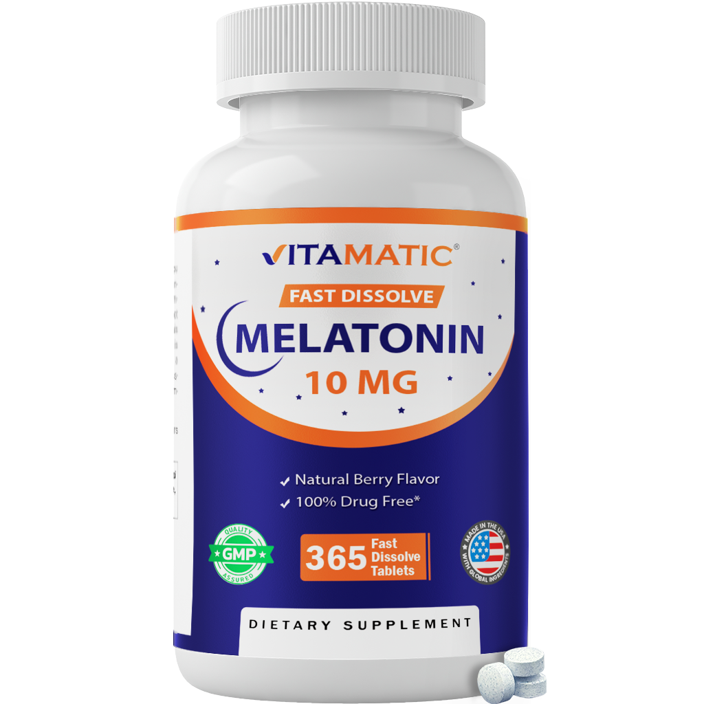 Vitamatic Melatonin 10mg Fast Dissolve, 365 Tablets
