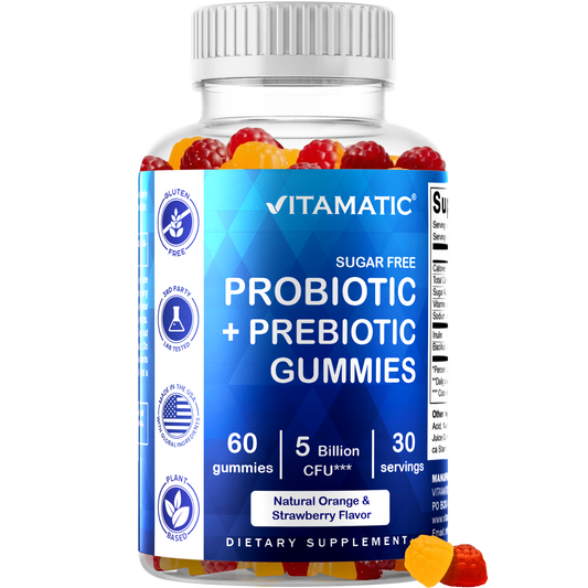 Vitamatic Sugar Free Probiotic 5 Billion CFU, 60 Gummies