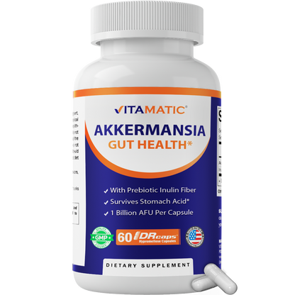 Vitamatic Akkermansia Muciniphila Gut Health, 60 DR Capsules