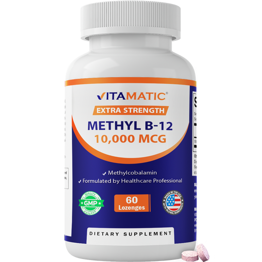 Vitamatic Methyl B12 10,000 mcg, 60 Lozenges