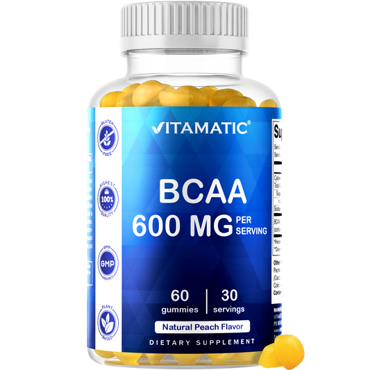 Vitamatic BCAA 600mg per Serving Gummies, 60 Count