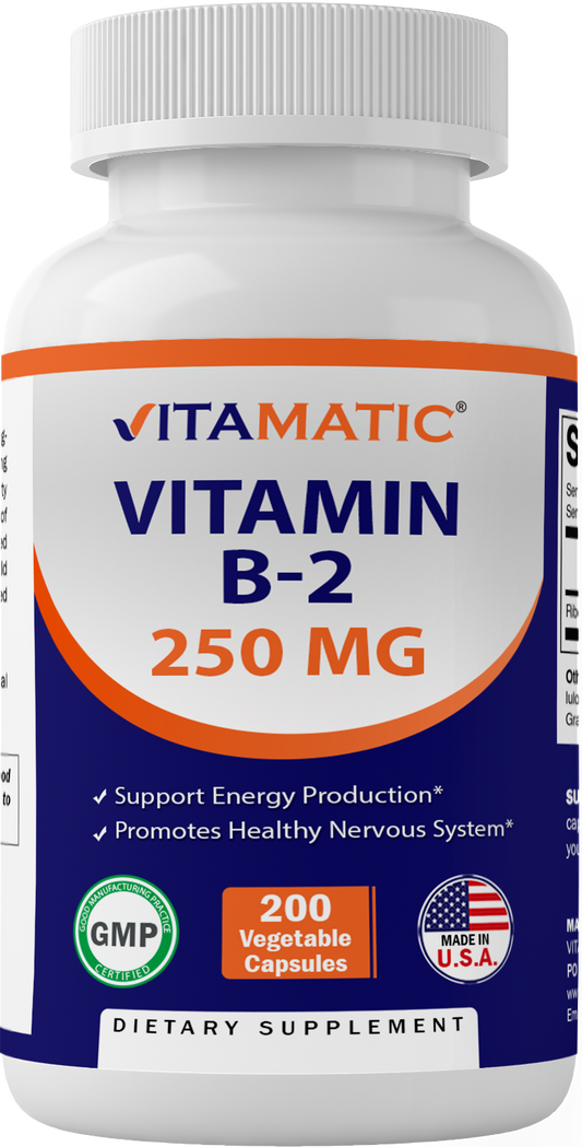 Vitamin B2 250 mg 200 Capsules
