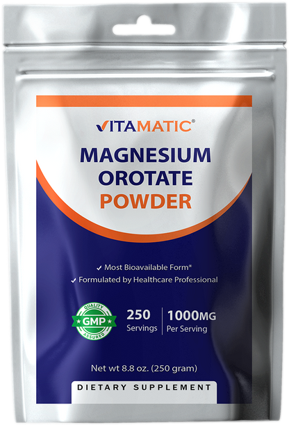 Magnesium Orotate 1000 mg per Serving 250 Grams - 250 Servings