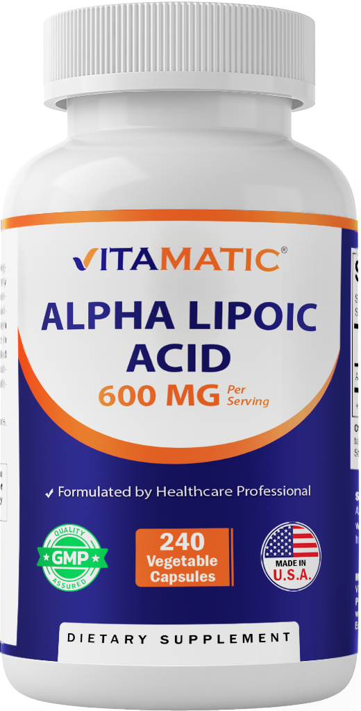 Alpha Lipoic Acid (ALA) 600mg Per Serving - 240 Vegetable Capsules