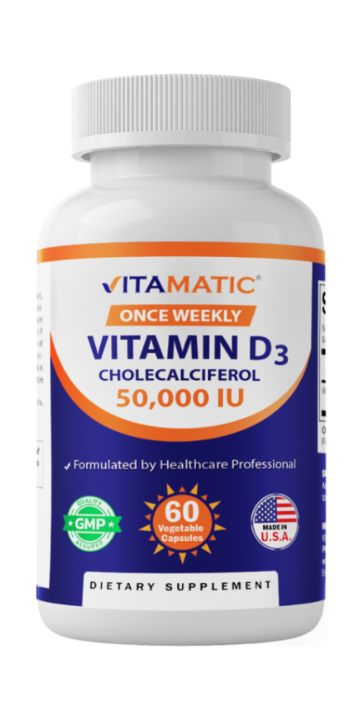 Vitamin D3 50000 IU Weekly Dose - 60 Veggie Capsules