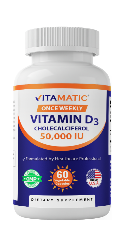 Vitamin D3 50000 IU Weekly Dose - 60 Veggie Capsules