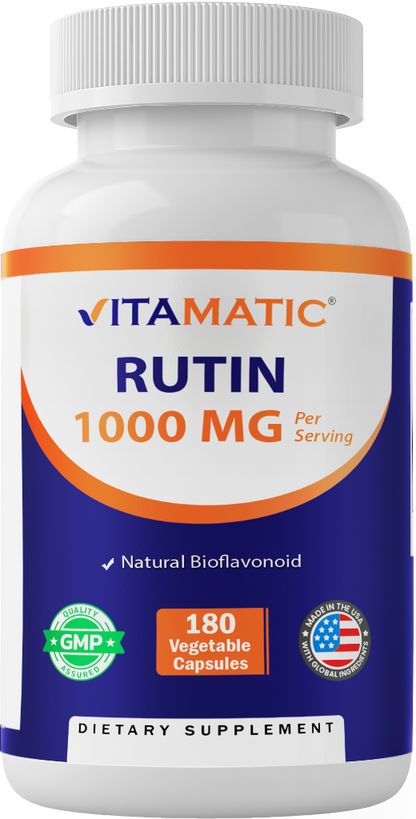 Rutin 1000mg Per Serving Supplement, 180 Capsules