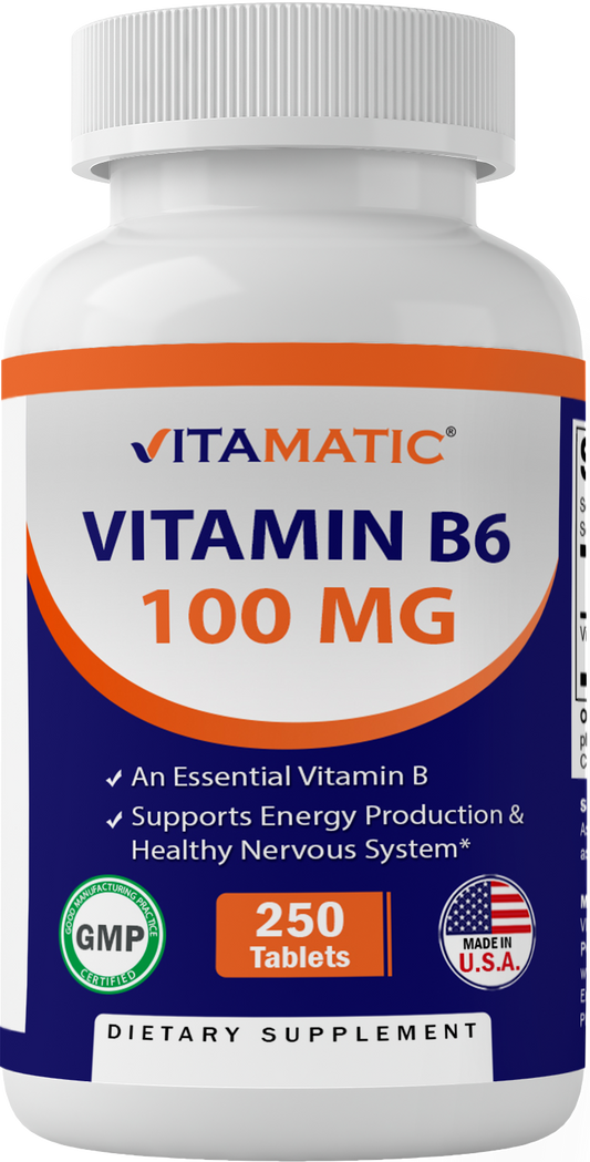Vitamin B6 100 mg 250 Tablets