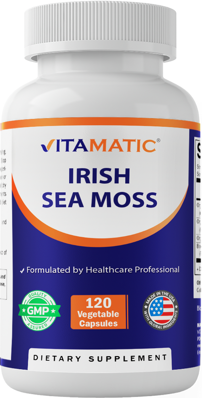 Irish Sea Moss Supplement, 120 Veg Capsules
