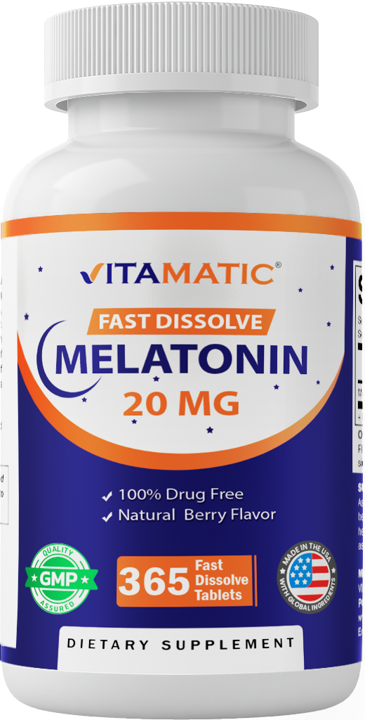 Melatonin 20mg High Potency, 365 Tablets