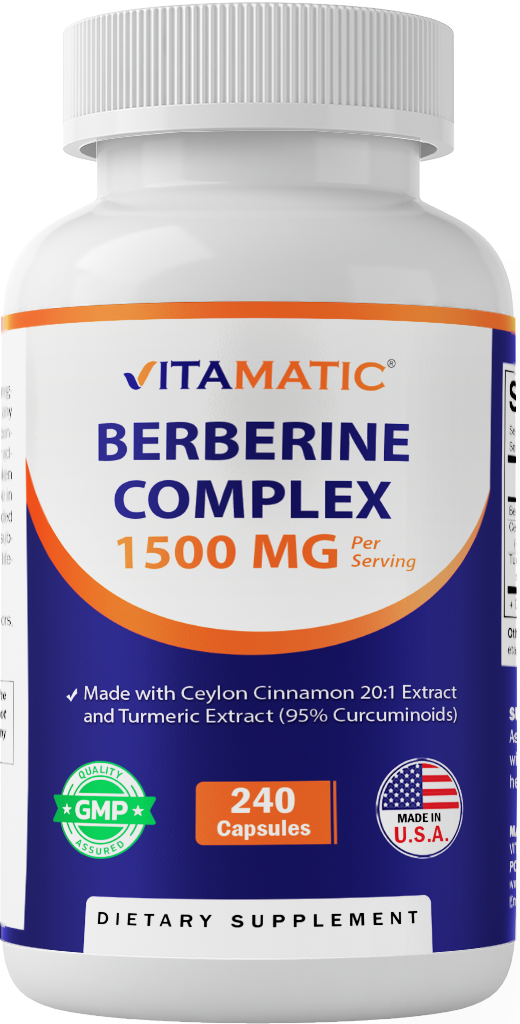 Berberine with Ceylon Cinnamon 1500mg - 240 Vegetarian Capsules
