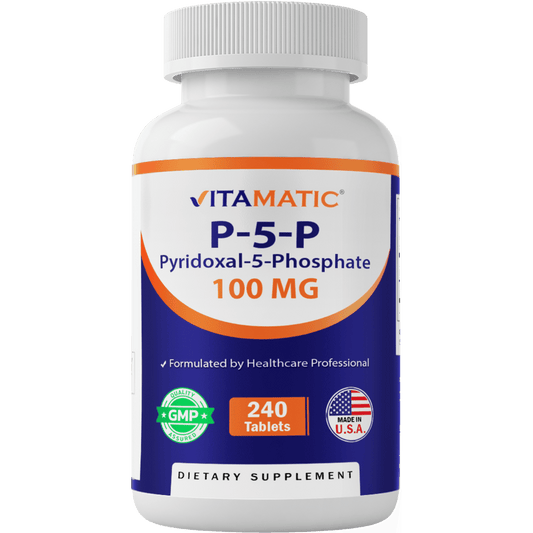 P5P 100 mg (Pyridoxal-5-Phosphate) – Active Form of Vitamin B6 - 240 Tablets
