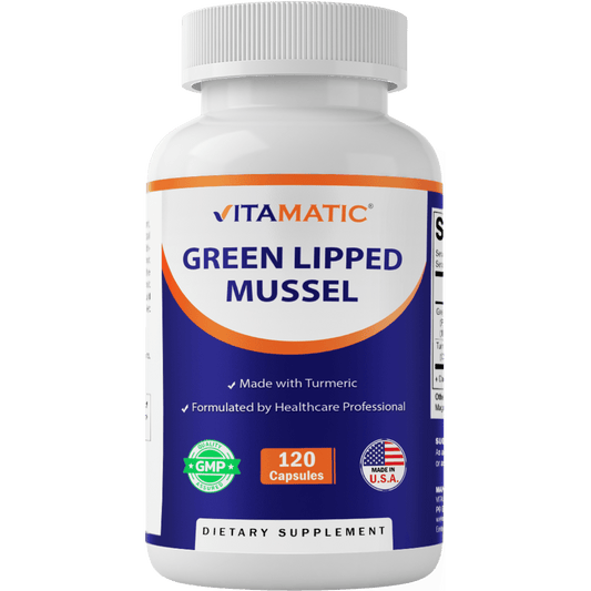 Green Lipped Mussel 2500 mg Equivalent with Turmeric - 120 Veg Capsules