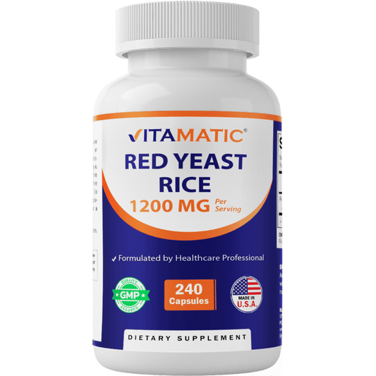 Red Yeast Rice 1200mg. Capsules - 240 Count