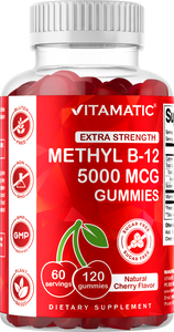 Sugar Free Methyl B12 5000 mcg 120 Vegan Gummies