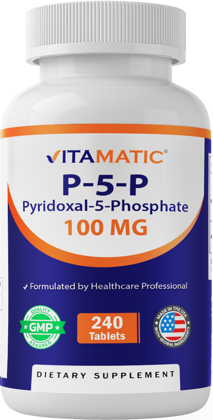 P5P 100mg Pyridoxal-5-Phosphate, 240 Capsules