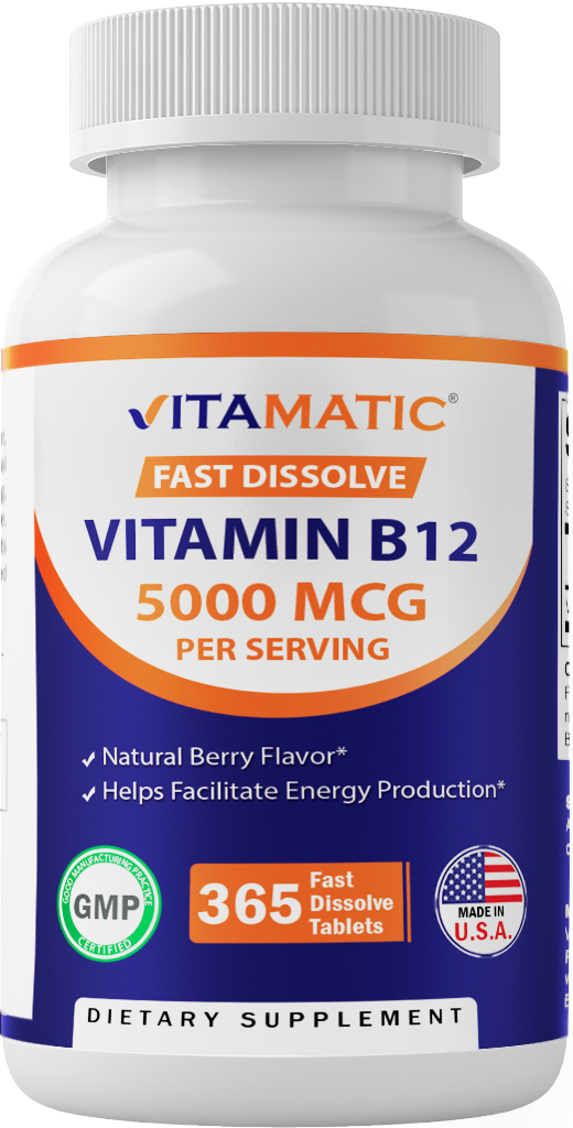 Vitamin B12 5000 mcg per Serving Fast Dissolve 365 Tablets