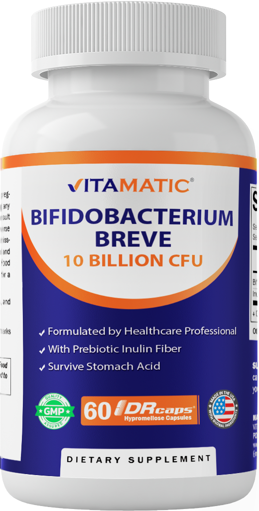 Bifidobacterium Breve 10 Billion CFU, 60 Capsules