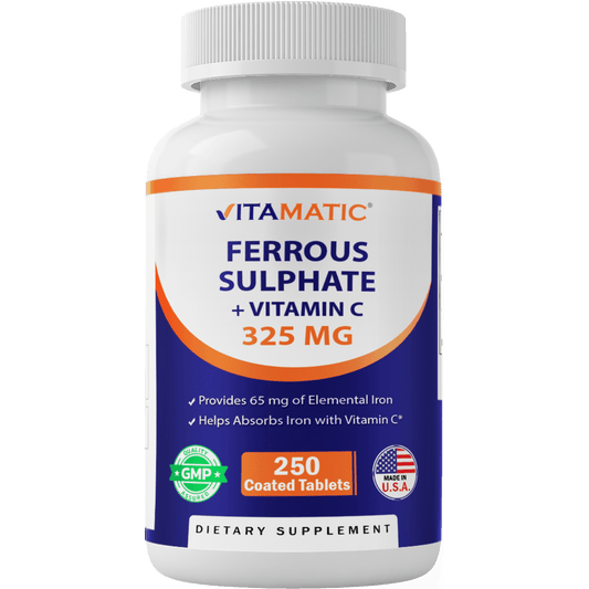 Ferrous Sulphate 325mg  Vitamin C 100mg - 250 Coated Tablets