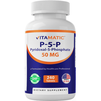 P5P 50 mg – Pyridoxal-5-Phosphate – Active Form of Vitamin B6 – 240 Tablets