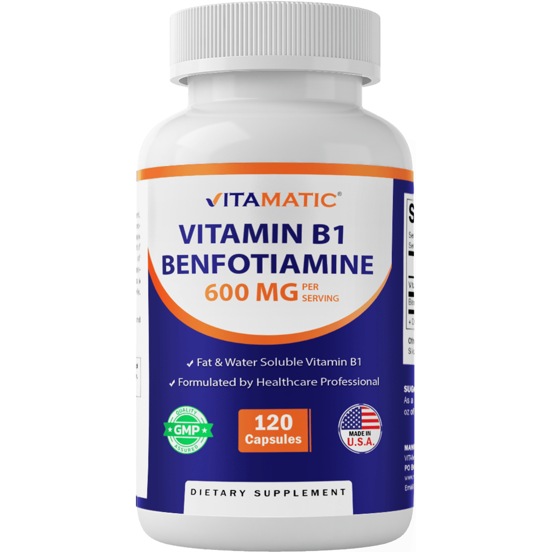 Benfotiamine 300mg + Vitamin B1 300 mg - 120 Vegetable Capsules
