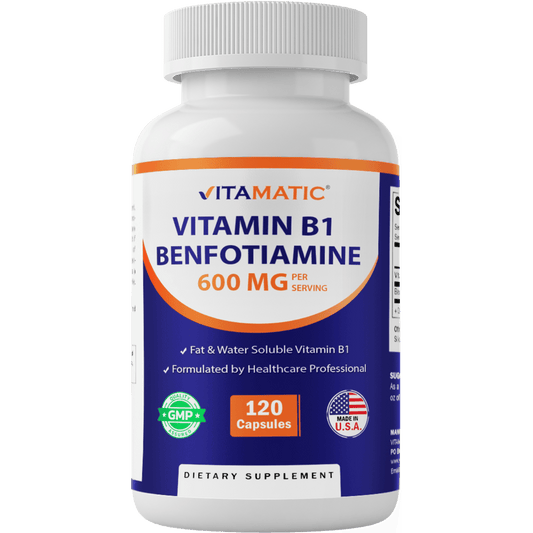 Benfotiamine 300mg + Vitamin B1 300 mg - 120 Vegetable Capsules