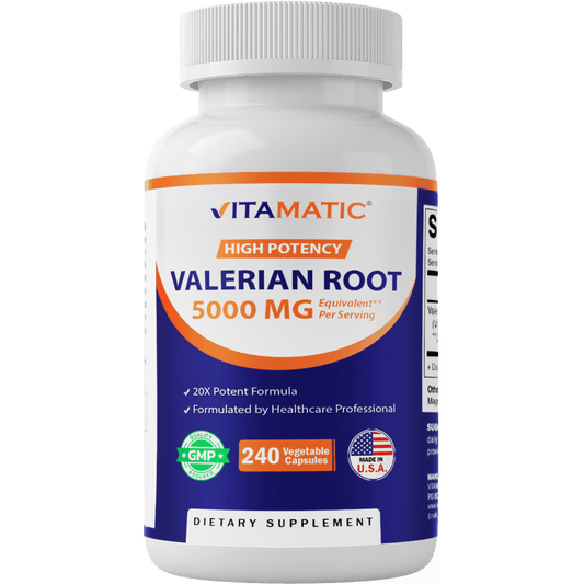 Valerian Root 5000 mg Equivalent per Capsule - 240 Capsules
