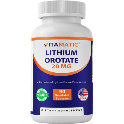 Lithium Orotate 20mg 90 Capsules