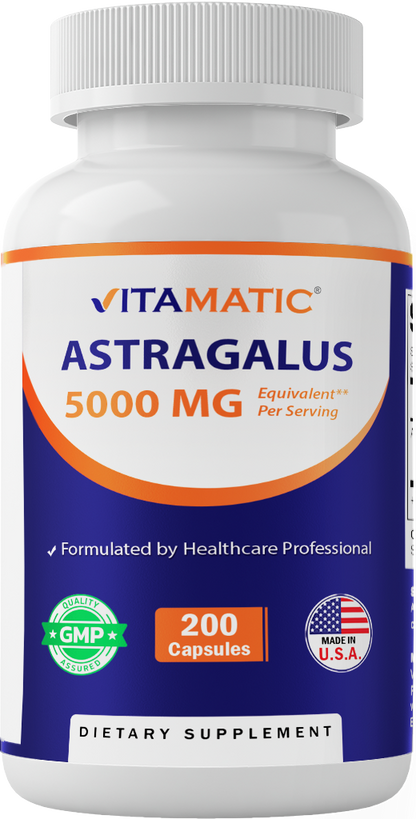 Astragalus 5000mg per serving - 200 Vegetarian Capsules
