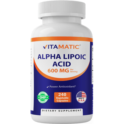 Alpha Lipoic Acid (ALA) 600mg Per Serving - 240 Vegetable Capsules