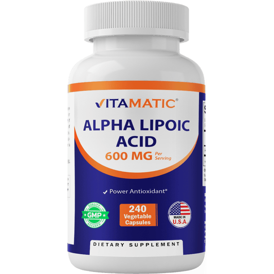 Alpha Lipoic Acid (ALA) 600mg Per Serving - 240 Vegetable Capsules