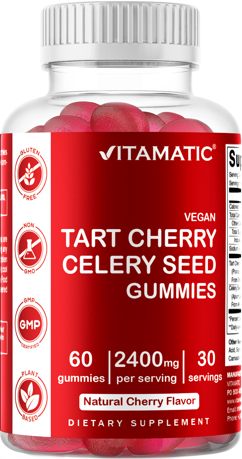 Tart Cherry with Celery Seed 60 Vegan Gummies