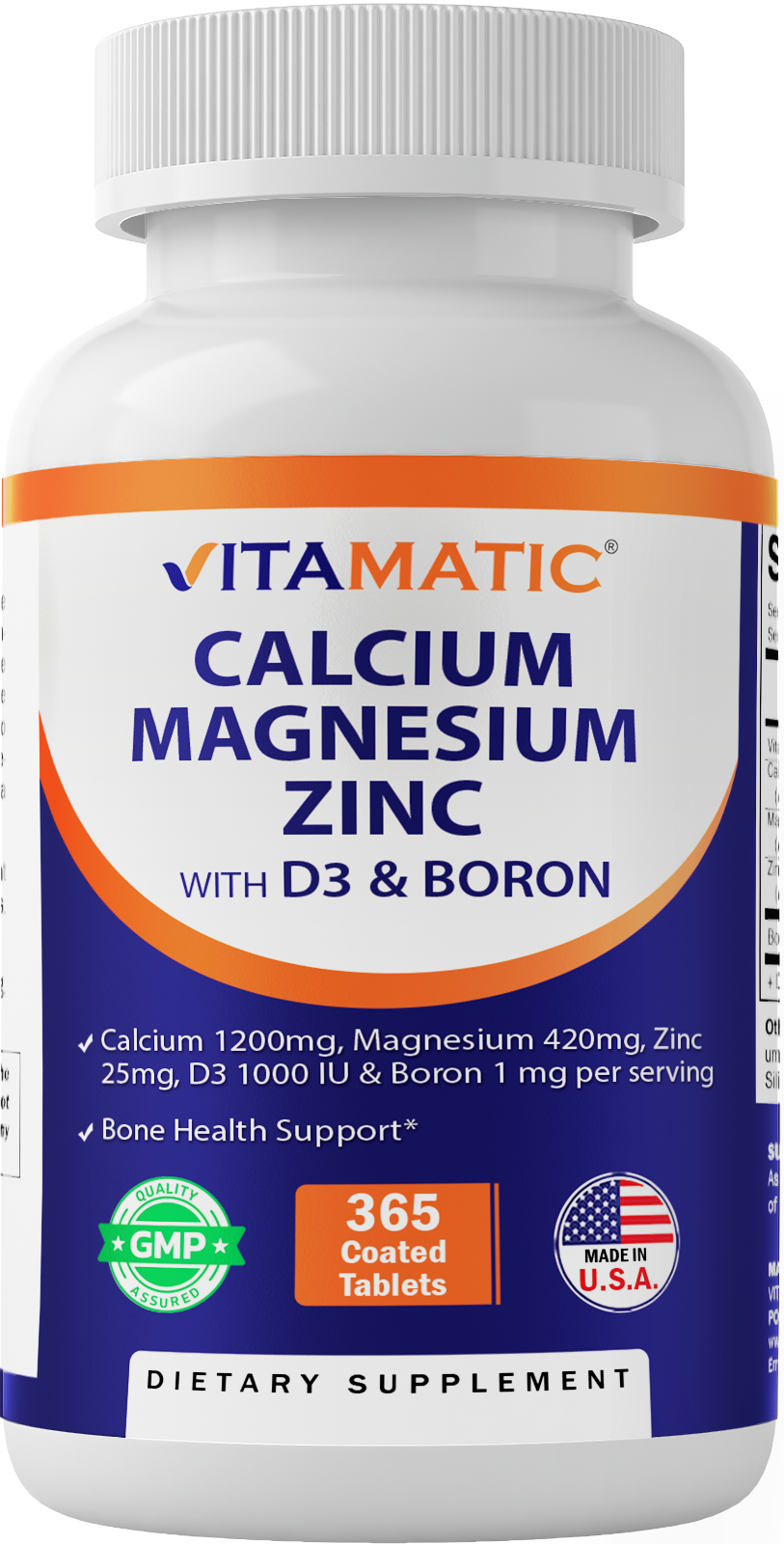 Calcium Magnesium Zinc D3 Boron 365 Coated Tablets