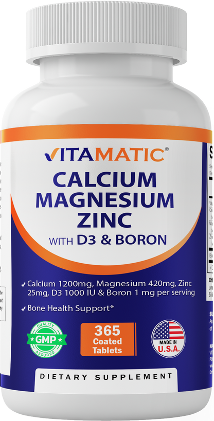 Calcium Magnesium Zinc D3 Boron 365 Coated Tablets