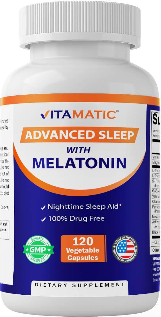 Advanced Sleep Aid with Melatonin, 120 Capsules