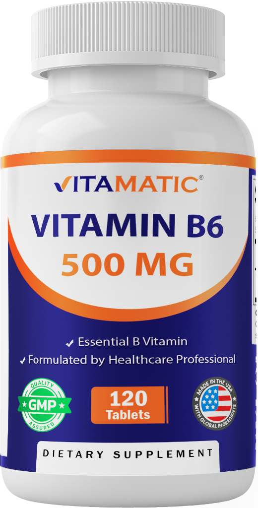 Vitamin B6 500mg, 120 Tablets