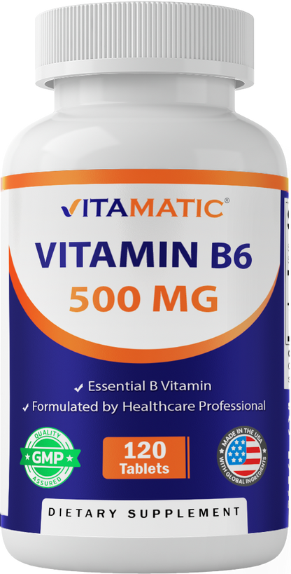 Vitamin B6 500mg, 120 Tablets