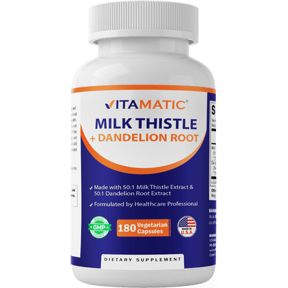 Milk Thistle with Dandelion Root - 180 Vegetarian Capsules