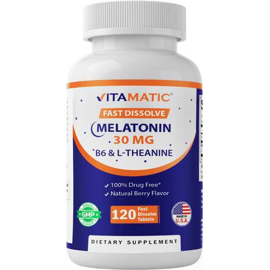 Melatonin 30 mg with L-Theanine & B6 120 Fast Dissolve Tablets