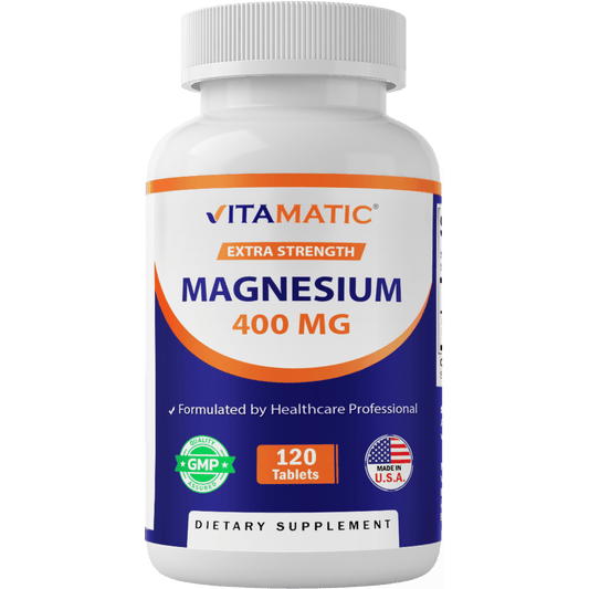 Vitamatic Extra Stregth Magnesium Oxide 400 mg 120 Vegetarian Tablets