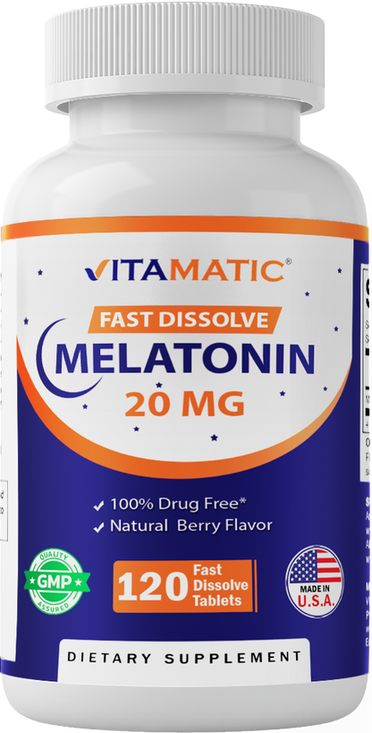 Melatonin 20mg Fast Dissolve 120 Tablets