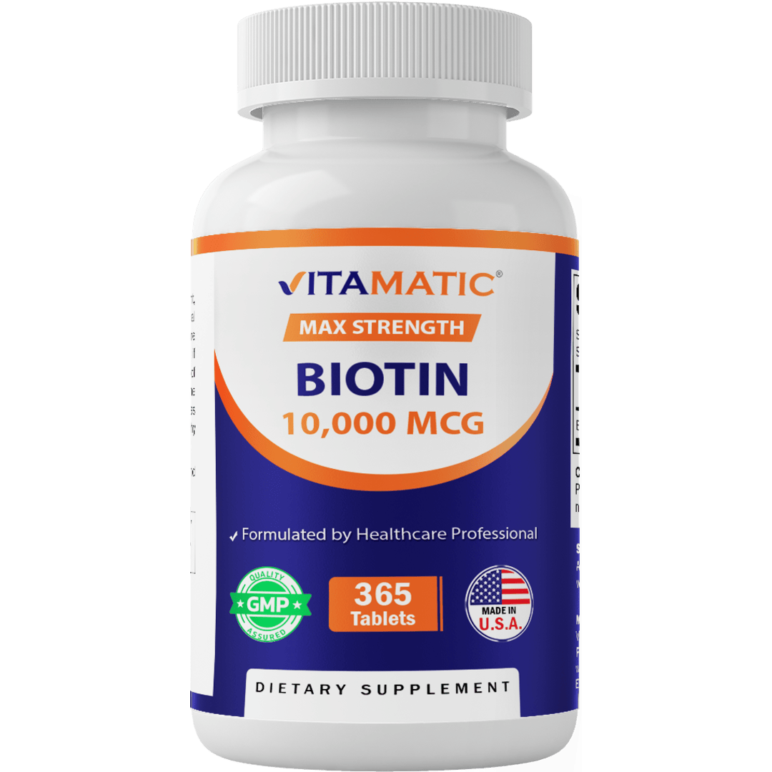 Biotin 10,000mcg - 365 Vegan Tablets