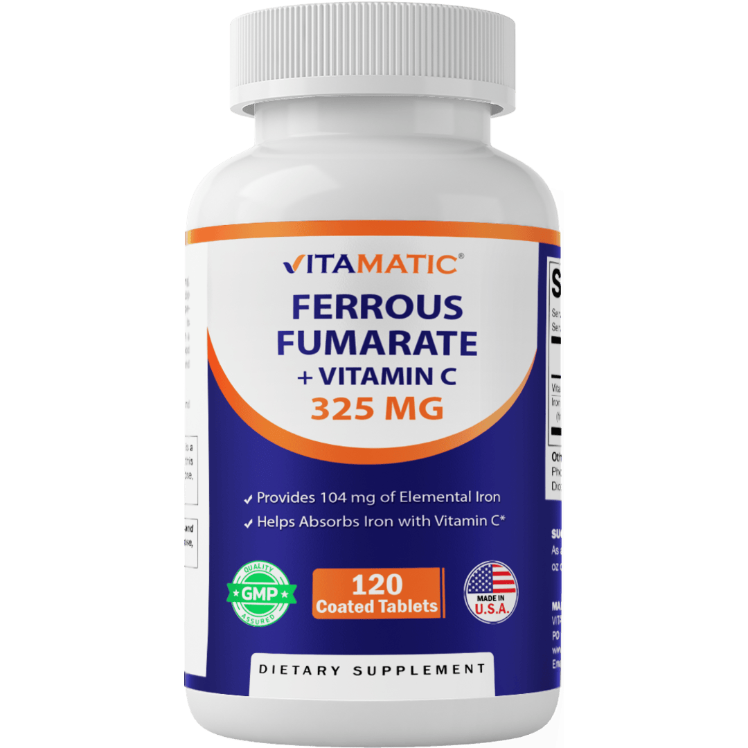 Ferrous Fumarate 325 mg + Vitamin C 100 mg - 120 Tablets – Vitamatic