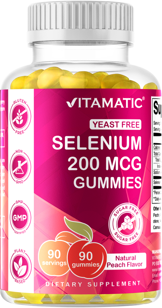 Sugar Free Yeast Free Selenium 200 mcg Gummies 90 Ct